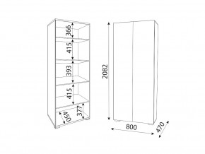 Шкаф Осло 2 двери полки М02 ручка брусок Белый в Аше - asha.mebel74.com | фото 2