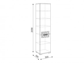 Шкаф пенал М12 Тиффани в Аше - asha.mebel74.com | фото 2