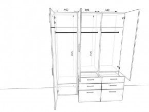 Шкаф распашной 1800К Антрацит в Аше - asha.mebel74.com | фото 2