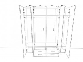 Шкаф распашной 2100А Антрацит в Аше - asha.mebel74.com | фото 2