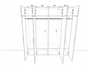 Шкаф распашной 2100К Мокко в Аше - asha.mebel74.com | фото 2