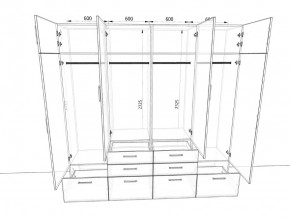 Шкаф распашной 2400А Антрацит в Аше - asha.mebel74.com | фото 2