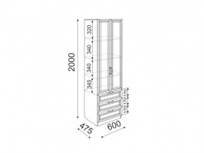 Шкаф с ящиками 600 Остин модуль 4 в Аше - asha.mebel74.com | фото 2