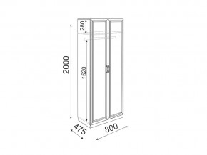 Шкаф штанга 800 Остин модуль 2 в Аше - asha.mebel74.com | фото 2