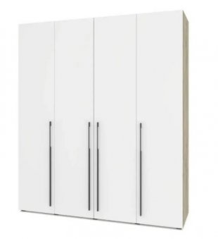 Стоун С41 Шкаф 4-х дв (Серый дуб/Белый) в Аше - asha.mebel74.com | фото