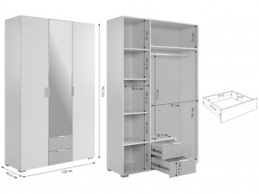 Шкаф трехдверный 109.02 Зефир белый в Аше - asha.mebel74.com | фото 2