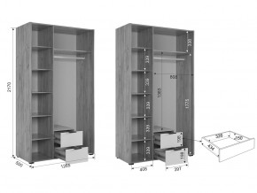 Шкаф трехдверный Адам дуб крафт золотой/белое дерево в Аше - asha.mebel74.com | фото 2