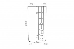 Шкаф угловой Оливия НМ 014.11 Х правый в Аше - asha.mebel74.com | фото 2