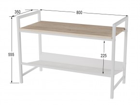 Скамья для прихожей Хигс дуб санремо/белый в Аше - asha.mebel74.com | фото 2