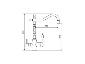 Смеситель Classic LM2193 Bronze в Аше - asha.mebel74.com | фото 2