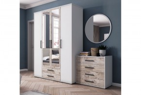 Спальня Соната дуб сонома/белый в Аше - asha.mebel74.com | фото 2