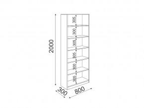 Стеллаж 800 Остин модуль 8 в Аше - asha.mebel74.com | фото 2