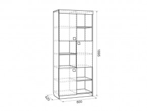 Стеллаж Форсаж дуб крафт золотой/белый в Аше - asha.mebel74.com | фото 2