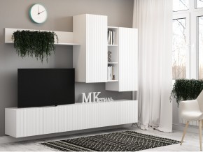 Стенка НМ-001 Сканди МДФ фасад белый в Аше - asha.mebel74.com | фото 1