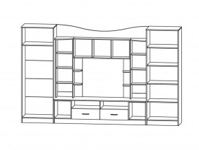 Стенка Палермо-3 Венге/анкор белый в Аше - asha.mebel74.com | фото 2