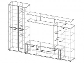 Стенка Соло №10 А НМ ЛДСП белый/дуб сонома светлый в Аше - asha.mebel74.com | фото 2