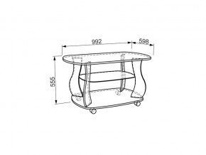 Стол журнальный Барон 2 дуб млечный в Аше - asha.mebel74.com | фото 2