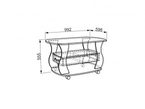 Стол журнальный Барон 3 дуб млечный в Аше - asha.mebel74.com | фото 2