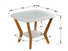 Стол журнальный Мельбурн Белый в Аше - asha.mebel74.com | фото 2