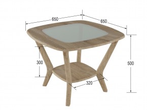 Стол журнальный Мельбурн дуб сонома в Аше - asha.mebel74.com | фото 2