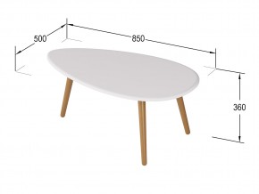 Стол журнальный Твинс Белый в Аше - asha.mebel74.com | фото 3