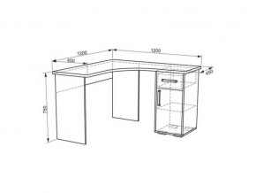 Стол компьютерный 1200 угловой Лайт-1 в Аше - asha.mebel74.com | фото 2