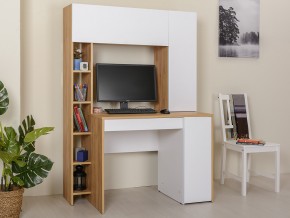 Стол компьютерный 12.71 Комфорт Дуб Золотой, Белая Аляска в Аше - asha.mebel74.com | фото 2