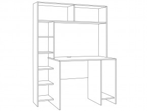 Стол компьютерный 12.73 Комфорт Дуб Золотой, Белая Аляска в Аше - asha.mebel74.com | фото 4