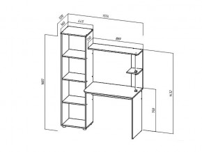 Стол компьютерный Юниор 1 венге/анкор светлый в Аше - asha.mebel74.com | фото 2