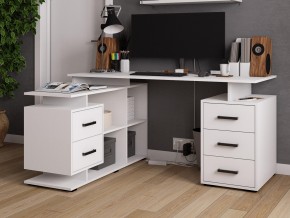 Стол компьютерный угловой СКМУ-3 белый в Аше - asha.mebel74.com | фото 1