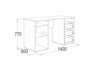 Стол письменный 3 Омега 16 в Аше - asha.mebel74.com | фото 2