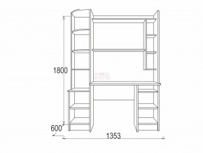 Стол письменный Омега 1 млечный дуб в Аше - asha.mebel74.com | фото 3