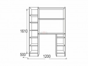 Стол письменный Омега 2 ясень анкор в Аше - asha.mebel74.com | фото 2