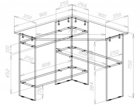 Стол письменный СП-2 угловой дуб грей в Аше - asha.mebel74.com | фото 2