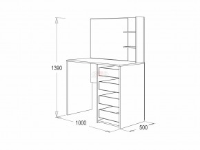 Стол туалетный Фант в Аше - asha.mebel74.com | фото 2