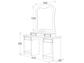 Стол туалетный Ольга 10 МДФ в Аше - asha.mebel74.com | фото 2