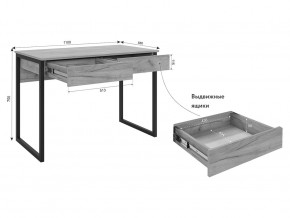 Стол Юниор дуб крафт золотой/черный муар в Аше - asha.mebel74.com | фото 2