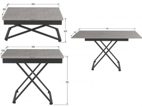 Стол универсальный трансформируемый Генри бетон чикаго в Аше - asha.mebel74.com | фото 2