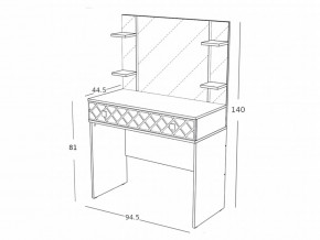 Трюмо Николь венге-лиственница светлая в Аше - asha.mebel74.com | фото 2