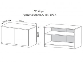 Тумба-антресоль Мори МА900.1 графит в Аше - asha.mebel74.com | фото 2