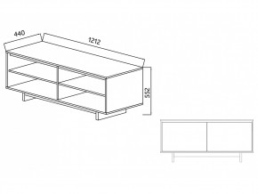 Тумба для ТВА Moderno-1200 Ф6 в Аше - asha.mebel74.com | фото 4