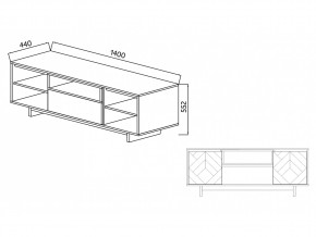 Тумба для ТВА Moderno-1400 Ф2 в Аше - asha.mebel74.com | фото 4