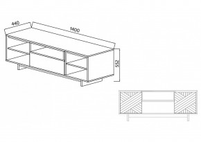 Тумба для ТВА Moderno-1400 Ф3 в Аше - asha.mebel74.com | фото 4