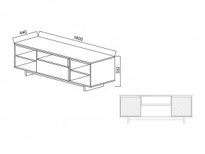 Тумба для ТВА Moderno-1400 Ф4 в Аше - asha.mebel74.com | фото 4