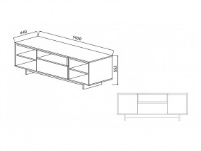 Тумба для ТВА Moderno-1400 Ф6 в Аше - asha.mebel74.com | фото 4