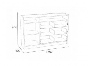 Тумба Оттавия НМ 011.59 Антрацит в Аше - asha.mebel74.com | фото 2