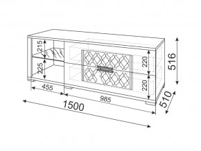 Тумба под ТВ Модуль 03 Тиффани в Аше - asha.mebel74.com | фото 2