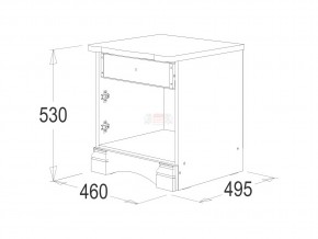 Тумба прикроватная Ольга 1н в Аше - asha.mebel74.com | фото 2