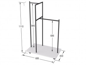 Вешалка гардеробная Стик Белый в Аше - asha.mebel74.com | фото 2