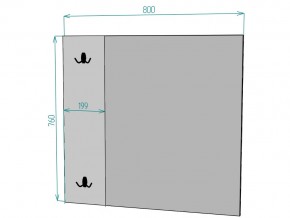 Зеркало Лофт Z10 ширина 800 в Аше - asha.mebel74.com | фото 2